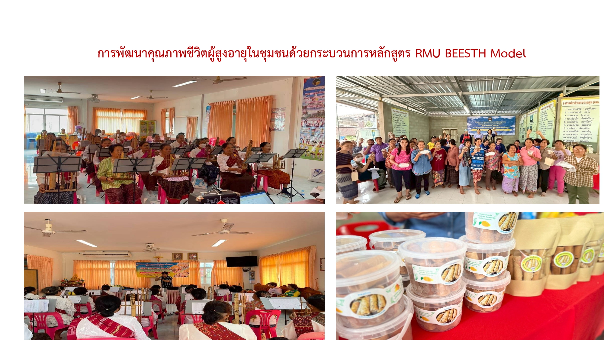 โครงการพัฒนาคุณภาพผู้สูงอายุในชุมชนท้องถิ่น