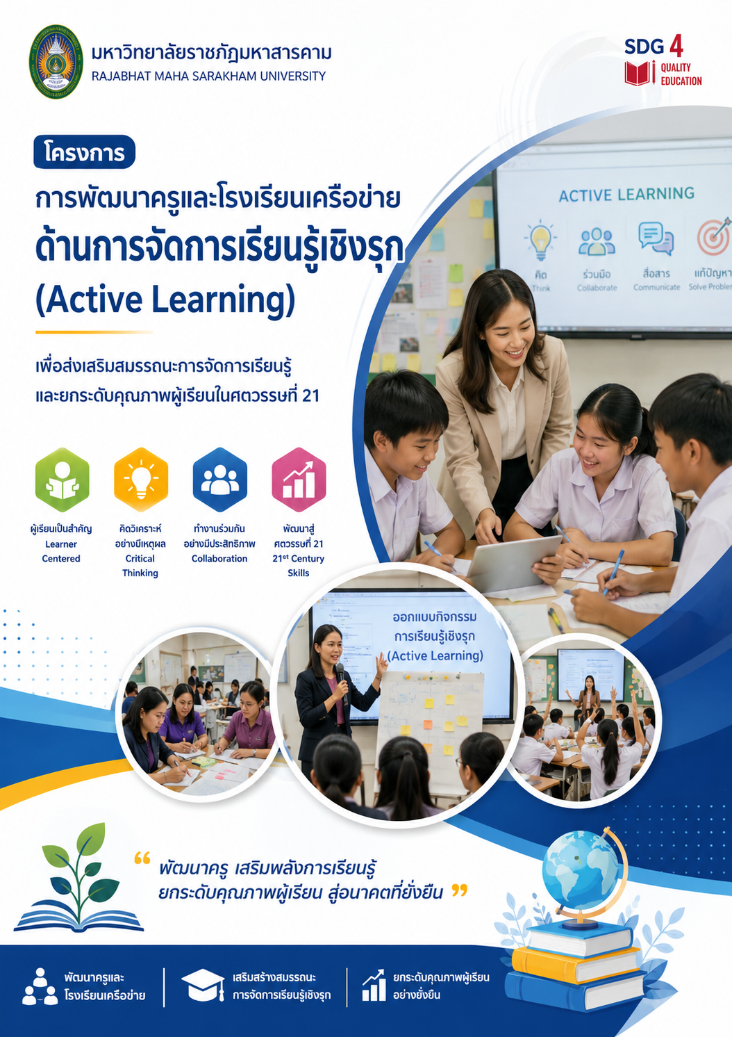 Project to Enhance Active Learning Management through Mentoring and Coaching Processes for the Development of Rajabhat Maha Sarakham University Network Schools